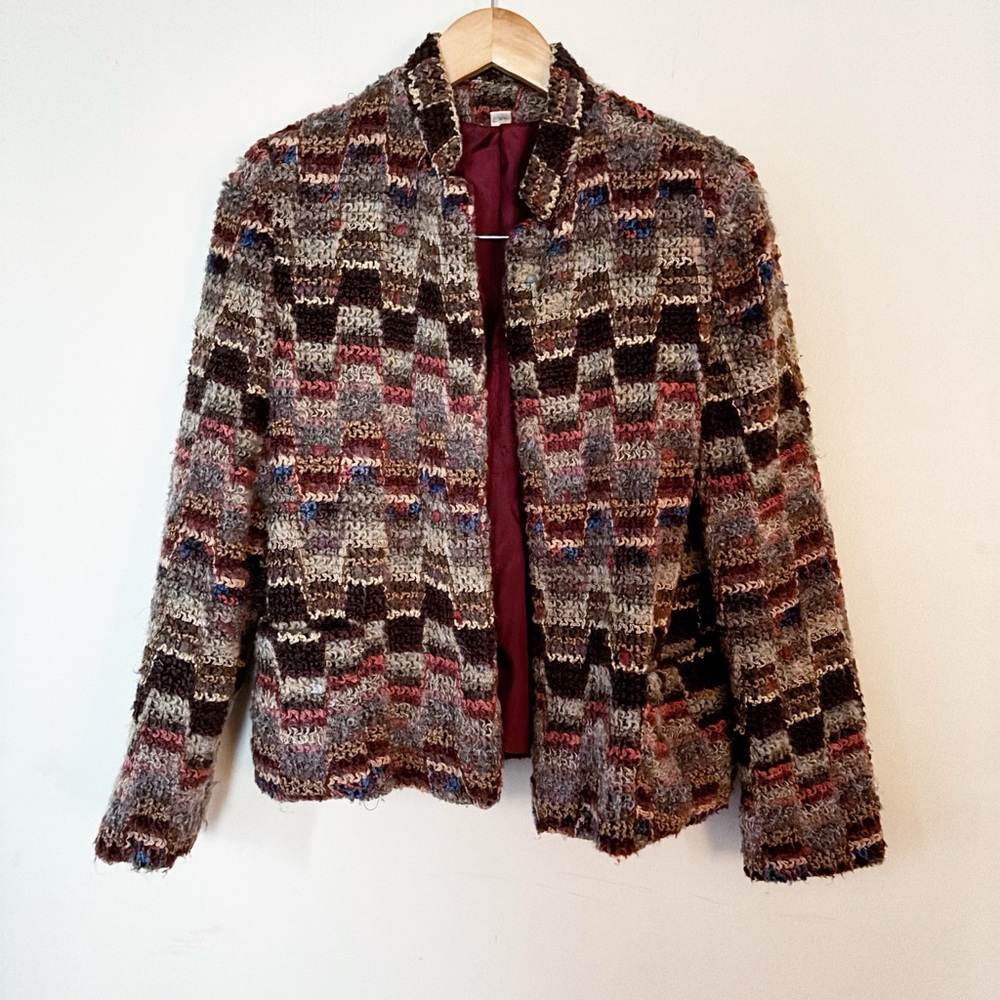 Vintage Saril Blazer - unique soft knitted size medium